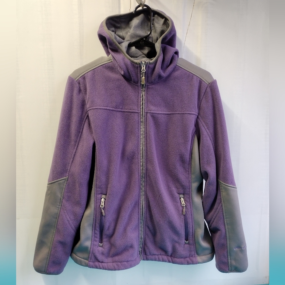 Free Country Women's Full Zip Fleece Hoodie Jacket Sweatshirt Lavender Size M